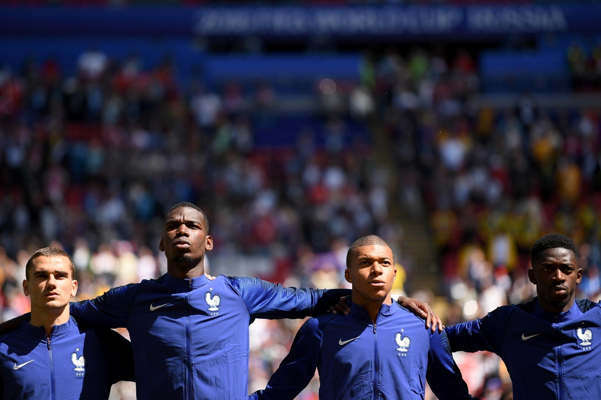 França chega para sua estreia no Mundial com uma excelente equipe, com Griezmann, Pogba, Mbappé, Dembelé, entre outros - Getty Images