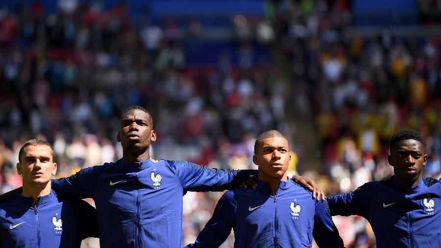 França chega para sua estreia no Mundial com uma excelente equipe, com Griezmann, Pogba, Mbappé, Dembelé, entre outros - Getty Images