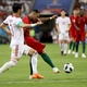 Ricardo Quaresma acerta chute de trivela no ângulo no jogo entre Irã e Portugal - Clive Brunskill/Getty Images