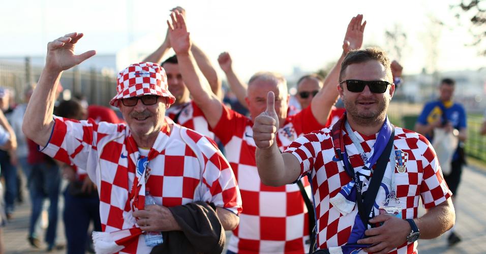 Torcedores da Croácia se preparam para mais uma partida da equipe nacional