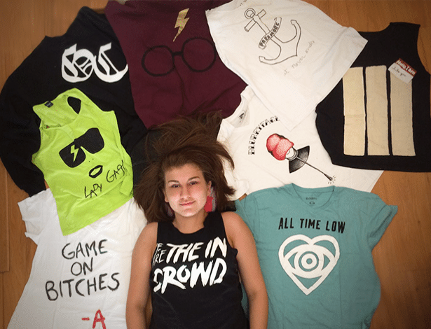 Cansada da falta de opção nas lojas brasileiras, a estudante Laura Trigo, de 16 anos, começou a confeccionar as próprias vestimentas - Arquivo Pessoal
