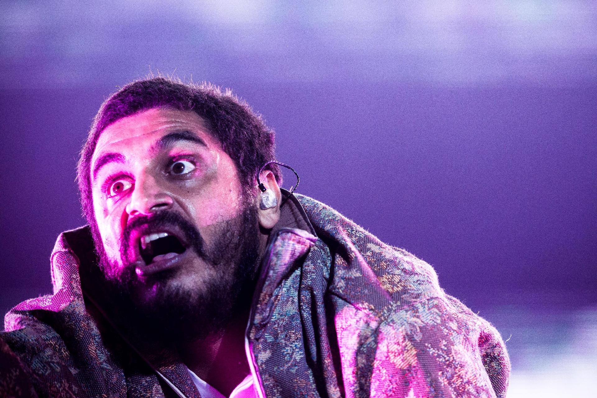 Criolo durante show no Lollapalooza - Keiny Andrade /FOLHAPRESS