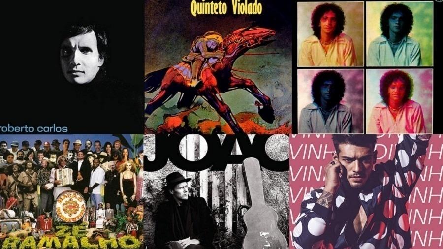 Capas de discos brasileiros que copiaram estrangeiros - Reprodução/Montagem