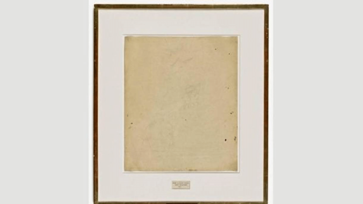 Robert Rauschenberg, Erased de Kooning Drawing, 1953 - Reprodução