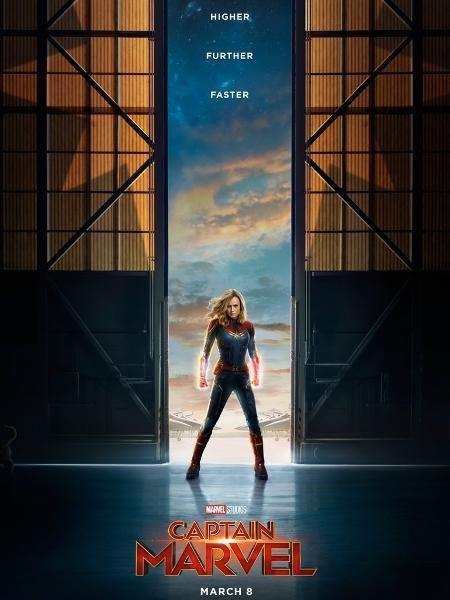 Novo pôster do filme "Capitã Marvel", divulgado junto com o primeiro trailer - Divulgação - Divulgação