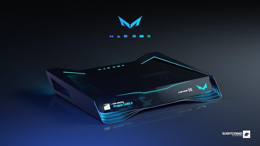 Possível design do Mad Box, divulgado pelo CEO da Slighty Mad Studios, desenvolvedora do "Project CARS 2" - Reprodução/Twitter/bell_sms