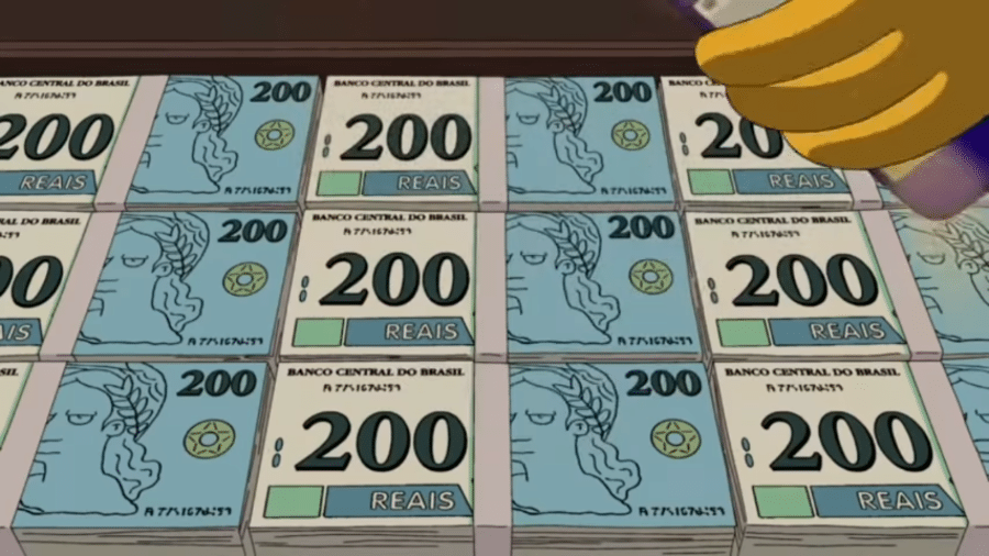 Cena de "Os Simpsons" que previu a nota de R$ 200 - Reprodução/YouTube