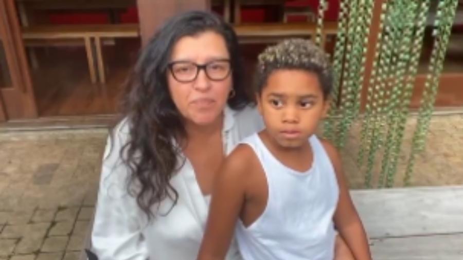 Regina Casé e o filho Roque, 7 anos - Reprodução/Instagram