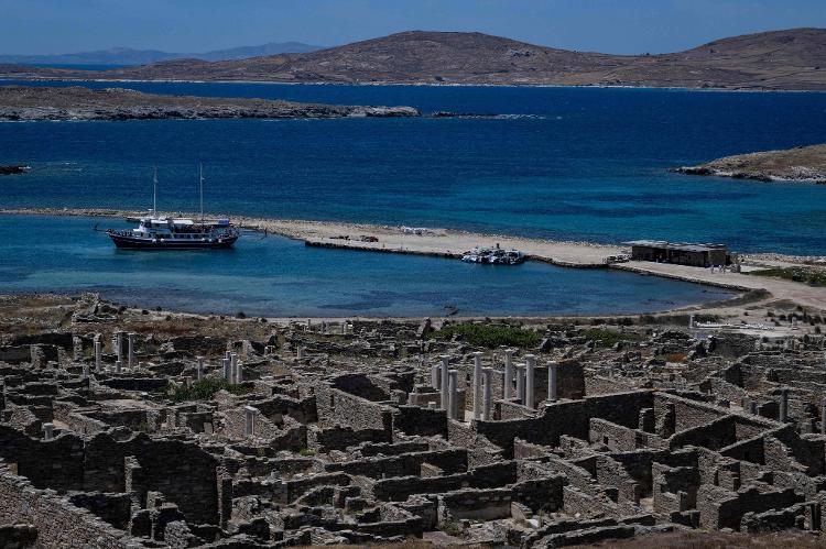 Ilha de Delos, na Grécia Ilha de Delos, na Grécia