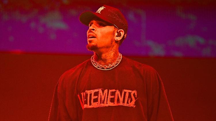 O cantor Chris Brown, que apresenta a turnê '11:11' em São Paulo