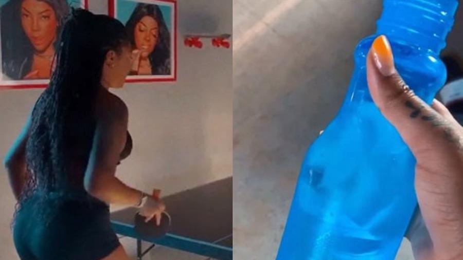 Ludmilla, já recuperada de problema renal, joga pingue-pongue em casa - Reprodução/Instagram