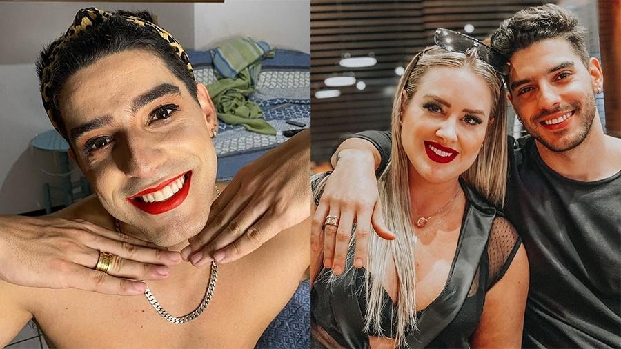 Namorado da ex-BBB Patrícia Leitte, Yago Lanes posa maquiado após ser atacado no Instagram - Reprodução/Instagram