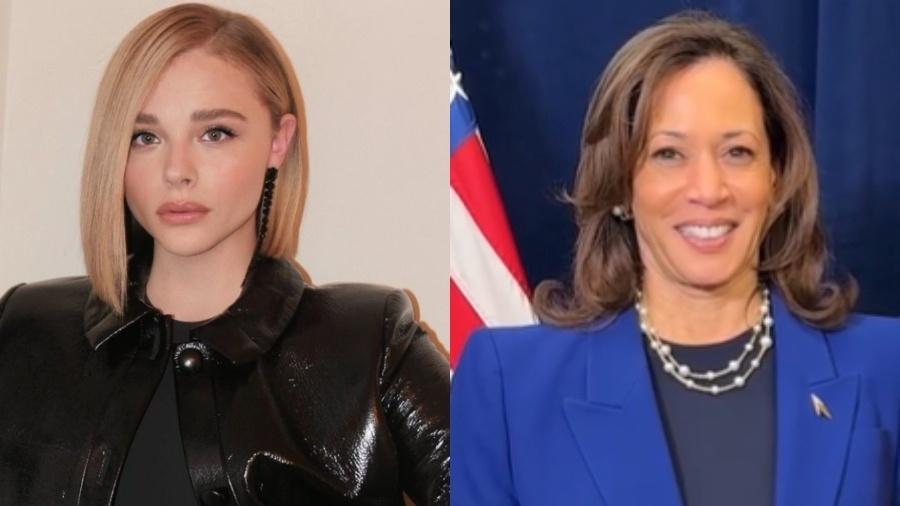 Atriz Chloë Grace Moretz apoia Kamala Harris em eleições