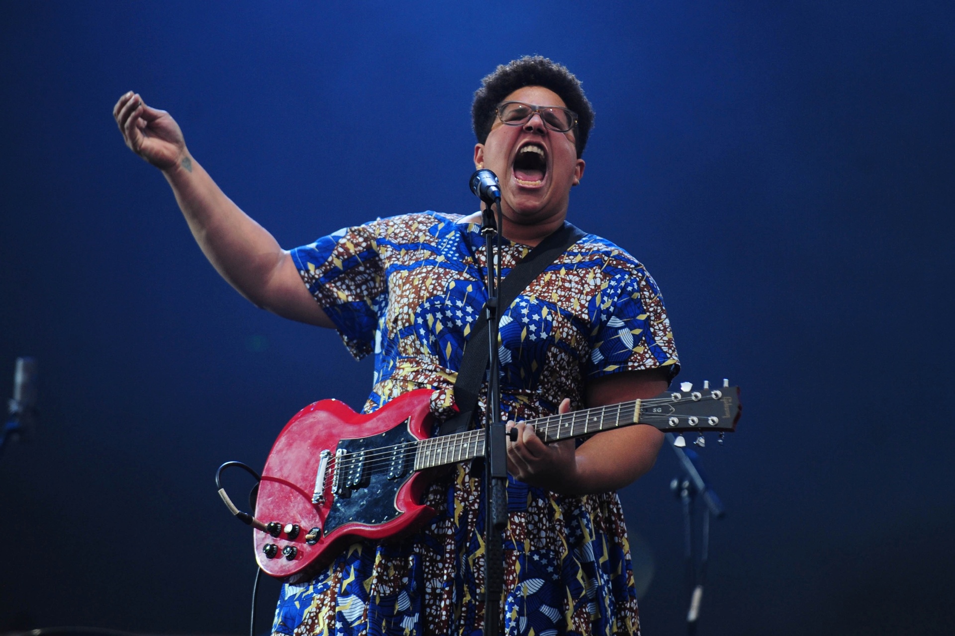 13.mar.2016 - O Alabama Shakes se apresenta no palco Onix no segundo dia do Lollapalooza Brasil 2016, no autódromo de Interlagos, em São Paulo - Junior Lago/UOL