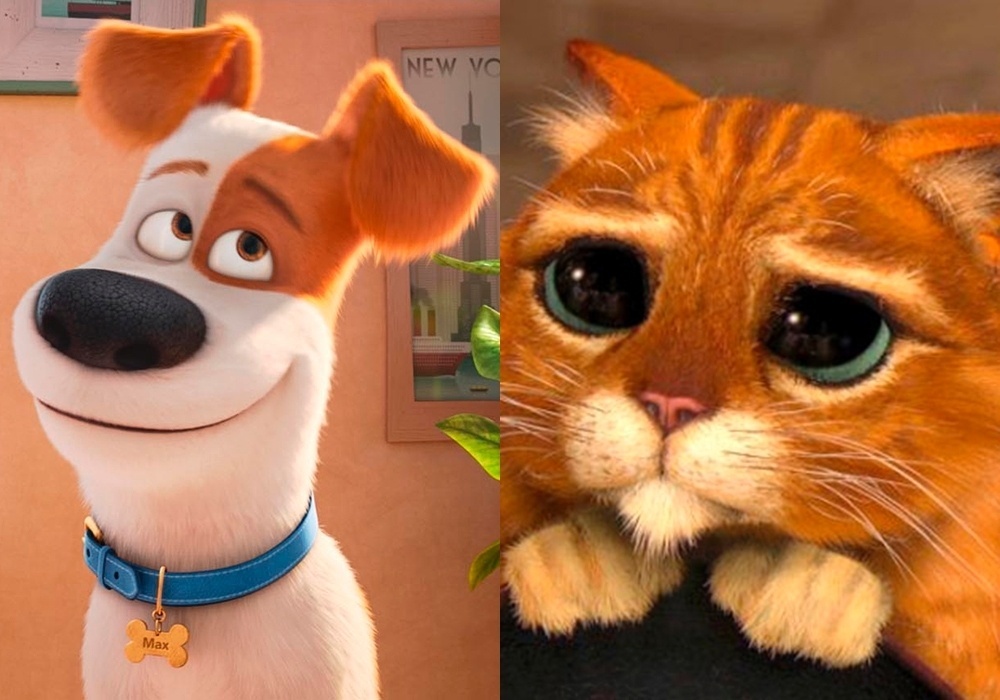 Cenas dos filmes "Pets - A Vida Secreta dos Bichos" (2016) e "Shrek 2" (2004) - Montagem/Reprodução