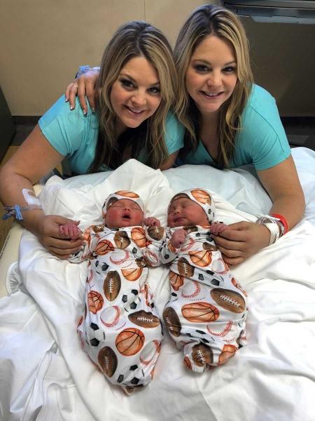 Jalynne e Janelle com os filhos - Acervo pessoal - Acervo pessoal