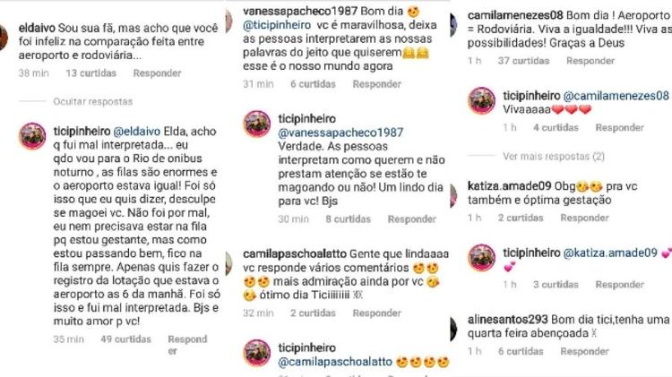 Ticiane Pinheiro pede desculpas a seguidor e diz que foi mal interpretada - Reprodução/Instagram - Reprodução/Instagram
