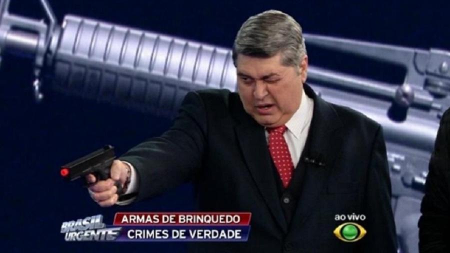 Datena fala sobre ameaças que tem recebido durante o "Brasil Urgente" - Reprodução/TV Bandeirantes