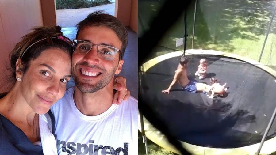 Ivete Sangalo filmou o marido, Daniel Cady, brincando com as filhas gêmeas - Reprodução/Instagram