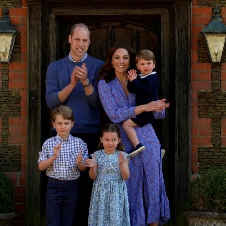 Príncipe William em família, em foto de abril - Getty Images