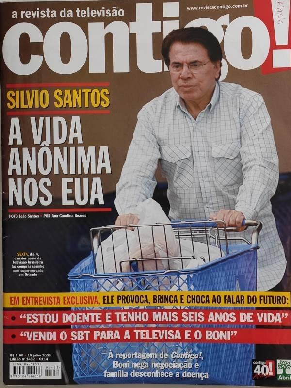 Capa da revista 'Contigo!' com Silvio Santos de 2003