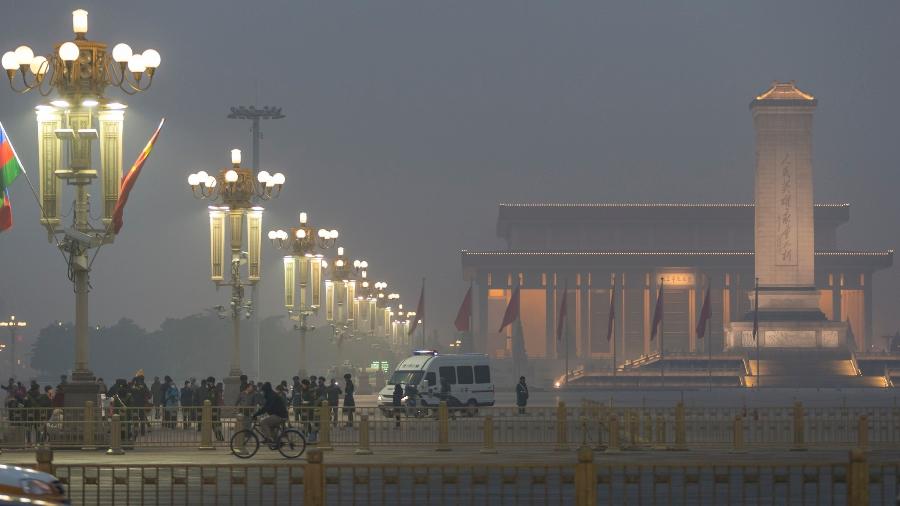 Vista para a Praça da Paz Celestial, em Pequim (China) - Getty Images