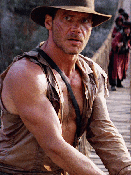 Harrison Ford em cena do filme "Indiana Jones e o Templo da Perdição" (1984), de Steven Spielberg - Divulgação - Divulgação