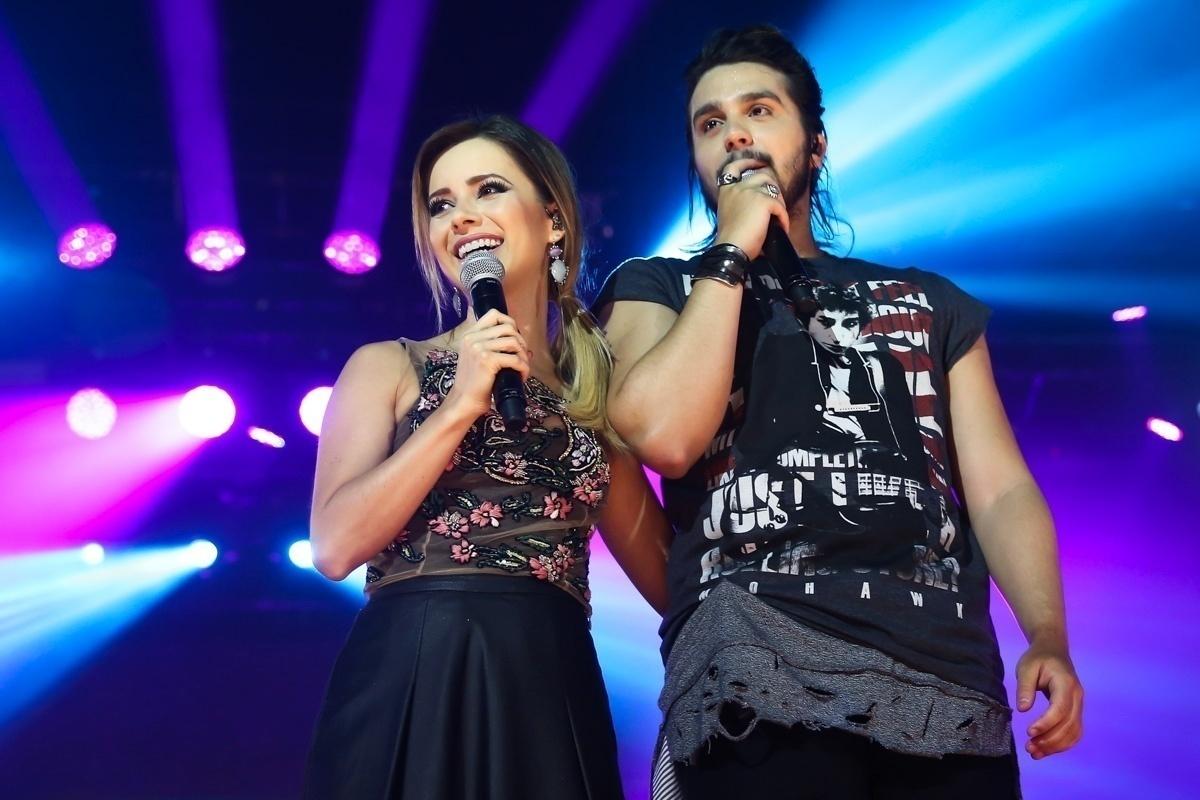 O cantor Luan Santana cantou com Sandy em um show neste final de semana, no Espaço das Américas, durante o lançamento da turnê "1977" - Manuela Scarpa/Brazil News