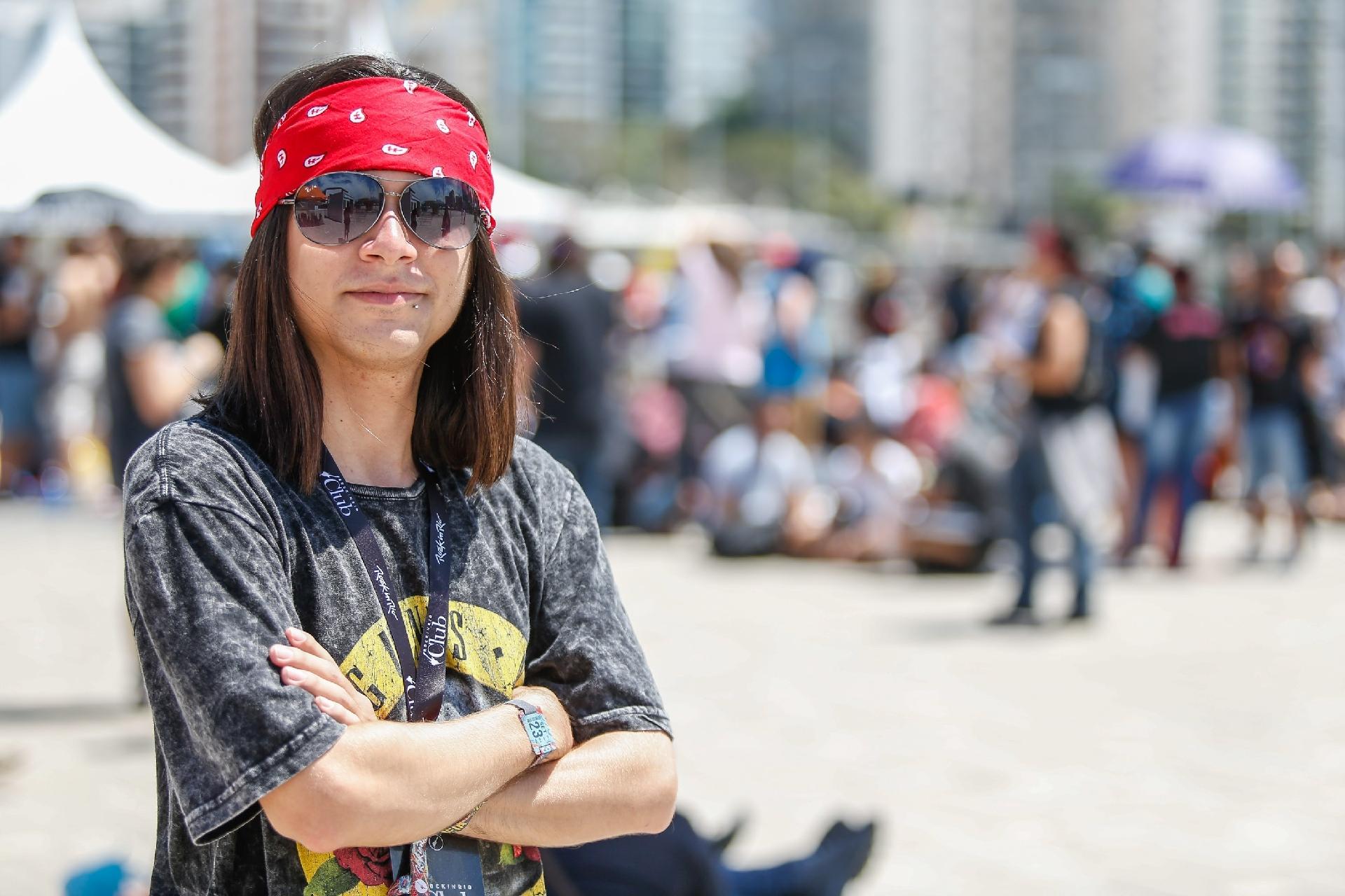 Cearense Júlio Freire, 23 anos, veio sozinho de Fortaleza para o Rock in Rio - Marco Antonio Teixeira/UOL