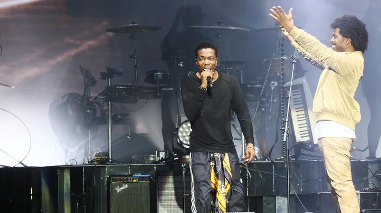 Peven Everett e Bootie Brown fazem participação especial no show do Gorillaz durante a turnê "Humanz", em São Paulo - Iwi Onodera/UOL - Iwi Onodera/UOL