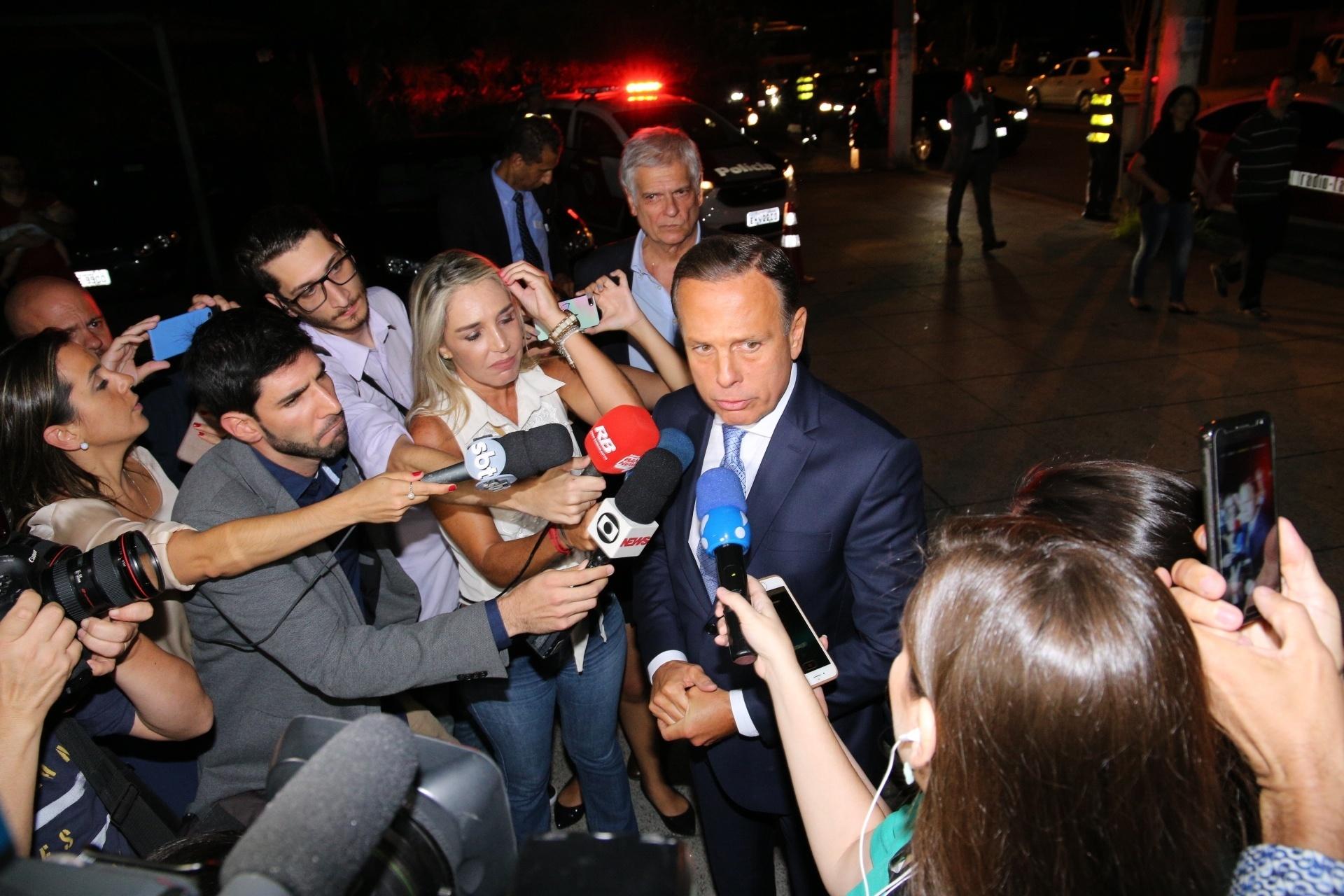 João Doria no velório de Boechat - Deividi Correa / AgNews