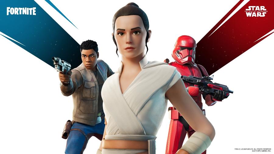 Fortnite ganha novas skins de Star Wars com Rey, Finn e mais - divulgação/Epic Games
