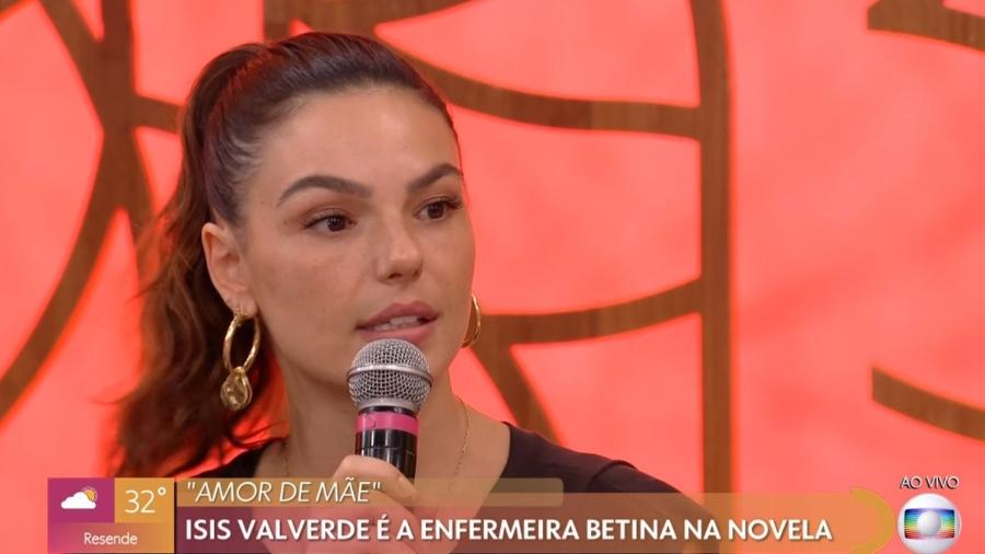 Isis Valverde durante o Encontro com Fátima Bernardes - Reprodução/Globo