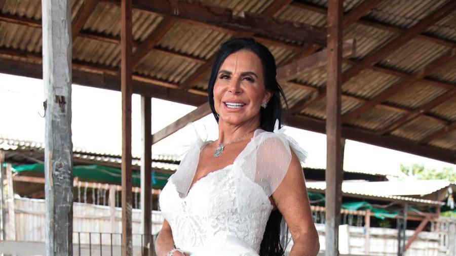 Casamento da Gretchen com o músico Esdras de Souza, em 2020 - MARCOS RIBAS/BRAZIL NEWS
