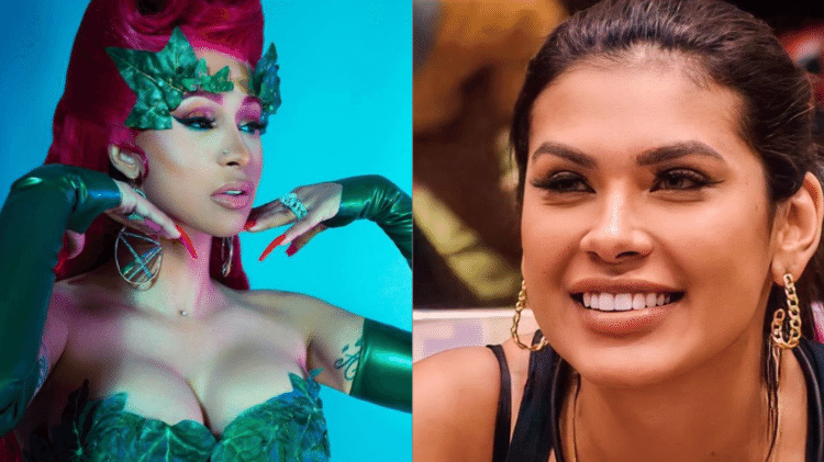 Cardi B e Pocah - Reprodução/Globoplay - Reprodução/Globoplay