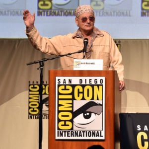 9.jul.2105 - Com um figurino de rock star, o ator Bill Murray participa pela primeira vez da San Diego Comic-Con para promover a comédia "Rock the Kasbah" - Kevin Winter/Getty Images/AFP