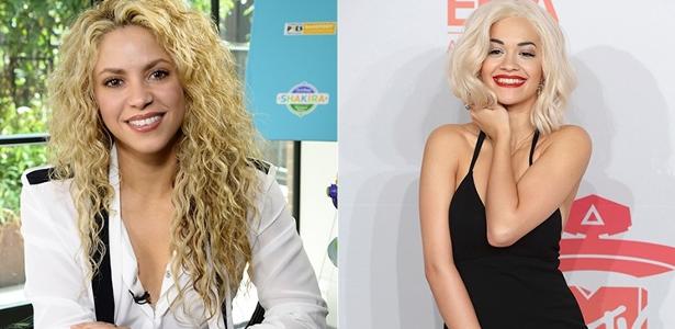 Shakira e Rita Ora: cachos coloridos - Divulgação/Getty Images - Divulgação/Getty Images