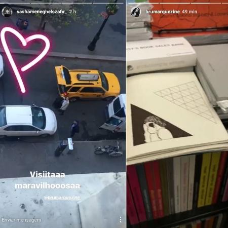 Sasha Meneghel recebe a visita de Bruna Marquezine e leva a amiga para sua faculdade, em Nova York (EUA) - Montagem/Reprodução/Instagram/sashameneghelszafir_/brumarquezine