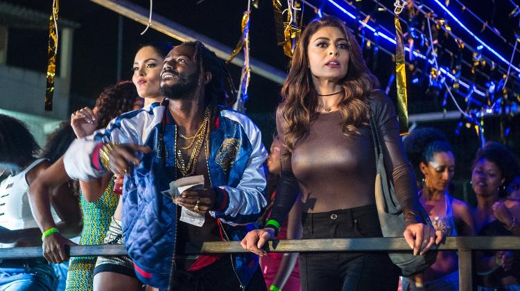 Bibi (Juliana Paes), Sabiá (Jonathan Azevedo) e Alessa (Hylka Maria) em baile funk de "A Força do Querer" - Estevam Avellar/TV Globo - Estevam Avellar/TV Globo