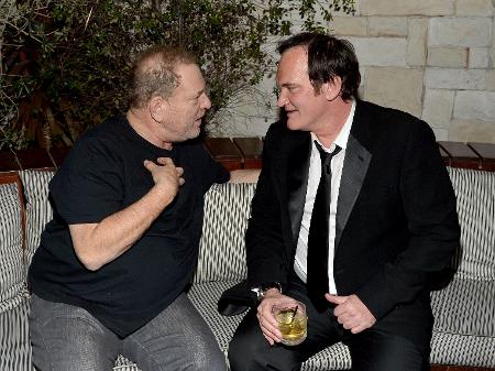 Harvey Weinstein e Quentin Tarantino na pré-estreia de "Os Oito Odiados" em Hollywood, em 2015. O filme foi produzido pela The Weinsten Company - Charley Gallay/Getty Images for The Weinstein Co