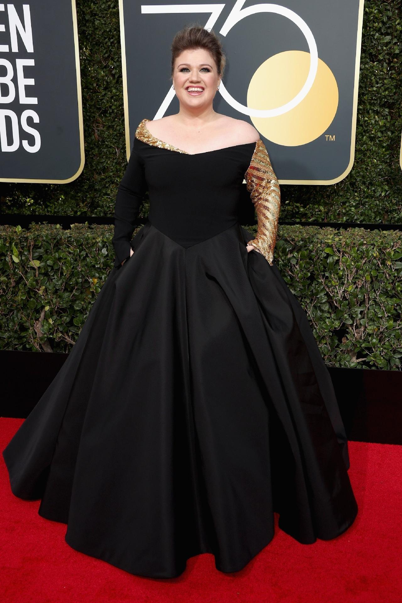 Kelly Clarkson no Globo de Ouro 2018 - AFP