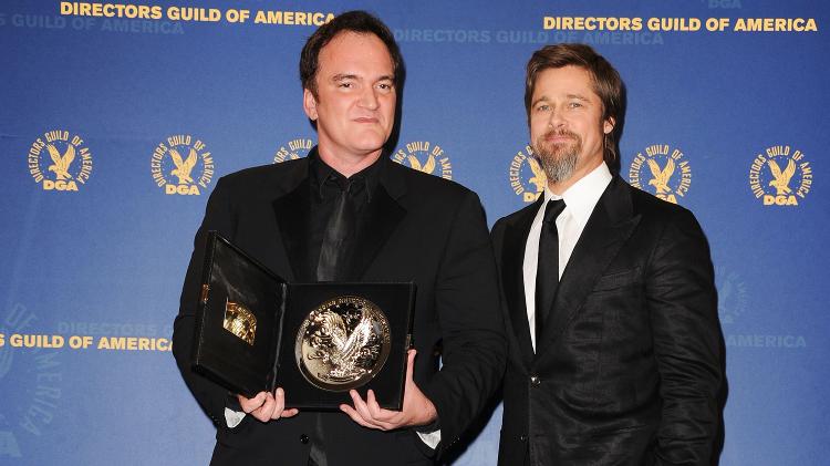 Quentin Tarantino e Brad Pitt recebem prêmio por "Bastardos Inglórios", em 2010 - Frazer Harrison/Getty Images - Frazer Harrison/Getty Images