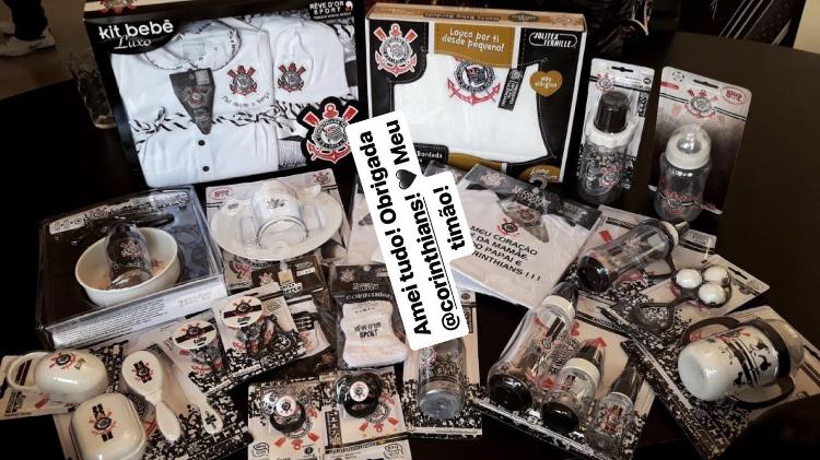 Sabrina Sato ganha enxoval completo do Corinthians - Reprodução/Instagram/sabrinasato - Reprodução/Instagram/sabrinasato