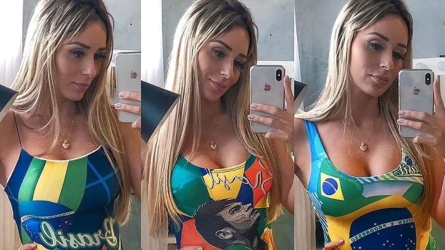 Ex-BBB Letícia Santiago pede para seguidores escolherem figurino para a Copa - Reprodução/Instagram/le_santiago