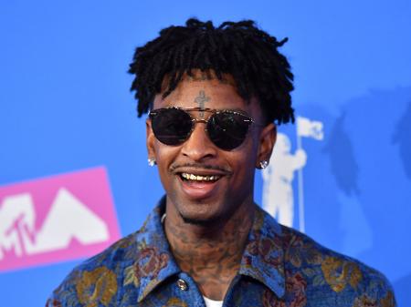 Rapper 21 Savage durante o MTV Video Music Awards em 2018 - Angela Weiss/AFP