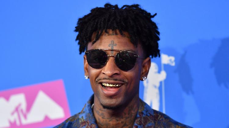 Rapper 21 Savage durante o MTV Video Music Awards em 2018 - Angela Weiss/AFP - Angela Weiss/AFP