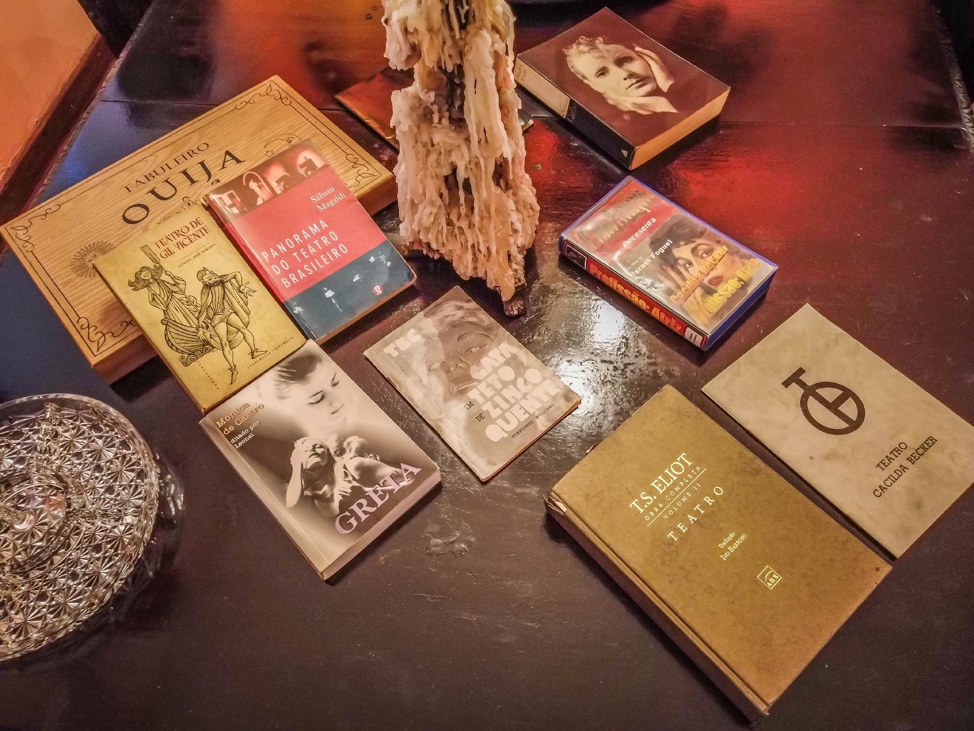 Detalhe dos livros na casa de Cacilda Becker, no Itaim Bibi, em São Paulo - Edson Lopes Jr./UOL