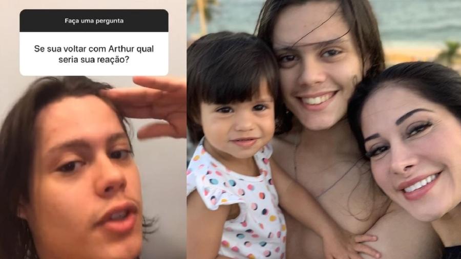 Mayra Cardi ao lado dos filhos Lucas e Sophia - Reprodução/Instagram