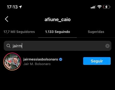 BBB 21: Caio seguia Jair Bolsonaro antes de entrar na casa - Reprodução / Instagram - Reprodução / Instagram