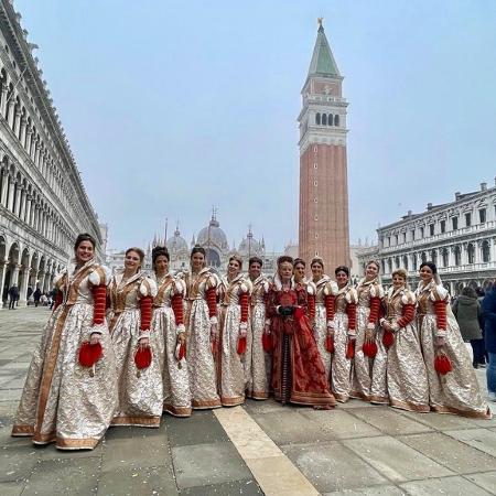 As "Marias" da tradicional festa do Carnaval de Veneza - Reprodução/Instagram